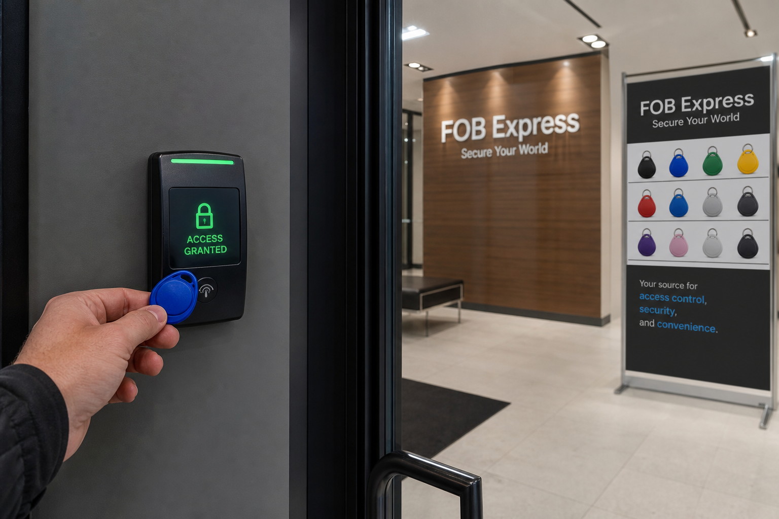 Using a duplicated fob at building entry